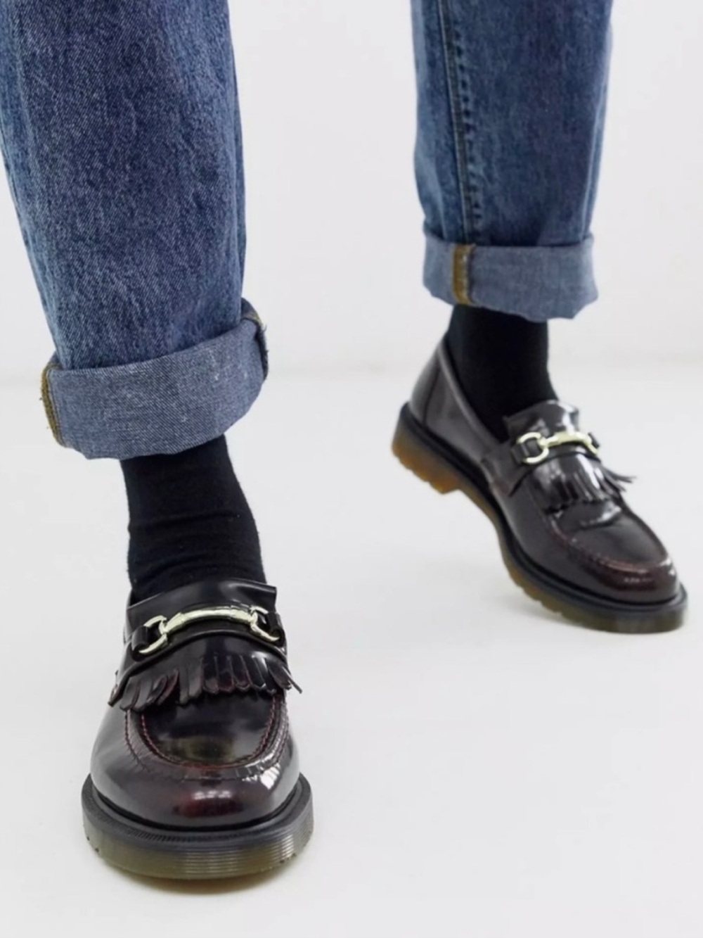 Dr. Martens Adrian Snaffle Loafers Cherry Red Size 8 - Picture 7 of 7